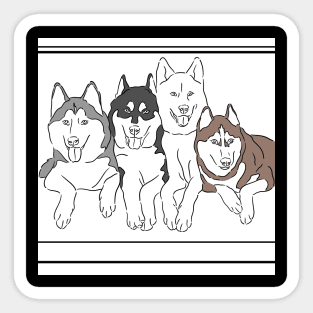 Huskies Sticker